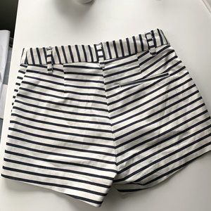 Mid rise stripped shorts - blue white h&m